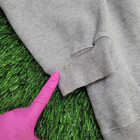 Vintage Warner-Bros Cropped Sweatshirt Large 24x24 Gray Crew - Picture 14 of 14